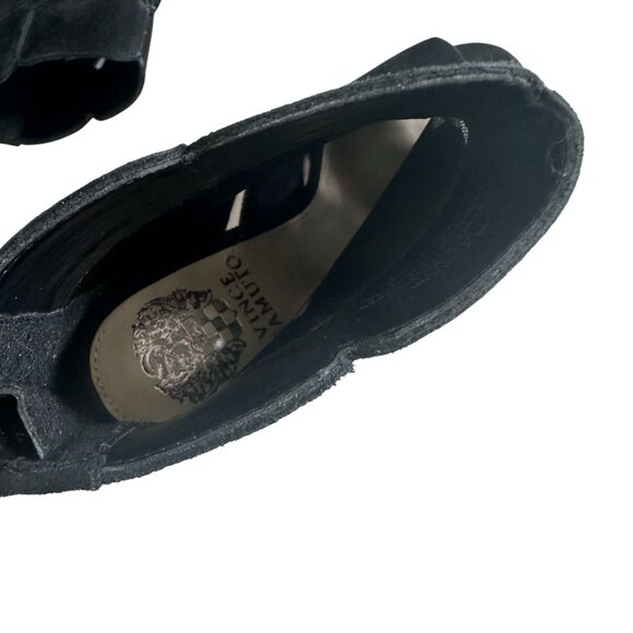 VINCE CAMUTO Kabrien Black Suede Booties Heels Size 6 - Picture 8 of 8